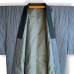 JUBAN DOUBLÉ EN SOIE RAYÉE BLEU-GRIS 007-178 (M)